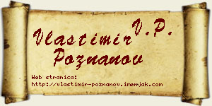 Vlastimir Poznanov vizit kartica